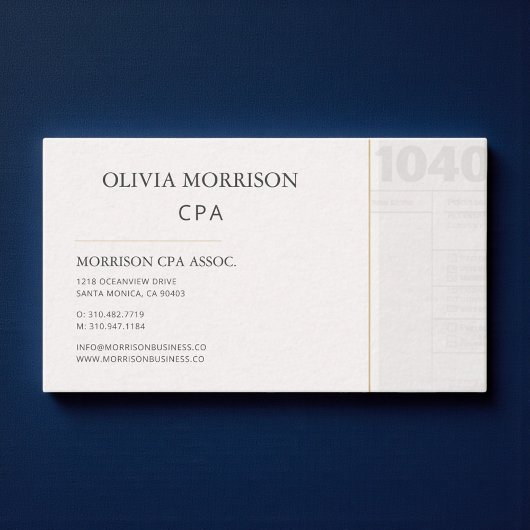 Carte De Visite CPA Professionnel