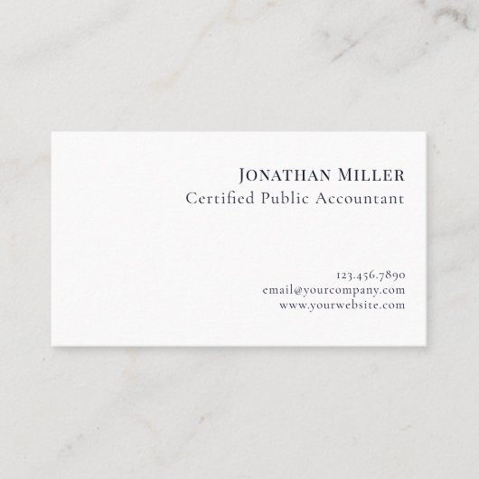 Carte De Visite CPA simple et professionnelle (Devant)