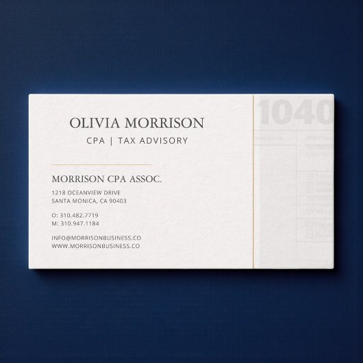 Carte De Visite CPA Tax Accountant Professional