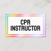 Carte De Visite CPR Instructor Custom Vcard QR (Devant)