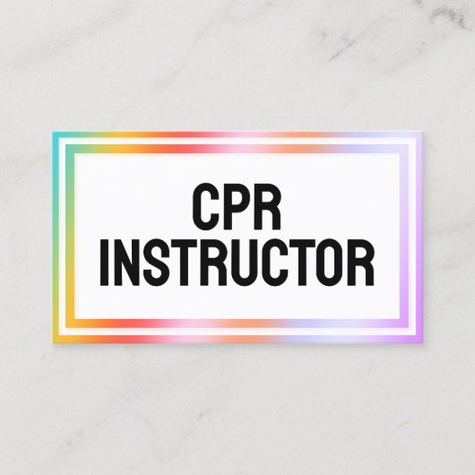 Carte De Visite CPR Instructor Custom Vcard QR (Devant)