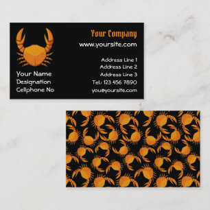 Carte De Visite Crab orange