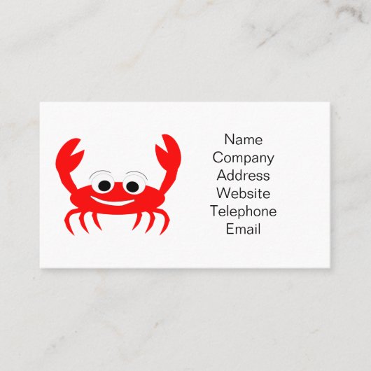 Carte de visite crabe (Devant)