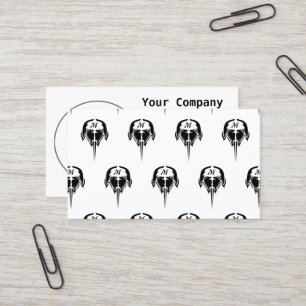 Carte De Visite Crabe à fer à cheval dans le style tatouage tribal