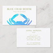 Carte De Visite Crabe bleu (Devant / Derrière)
