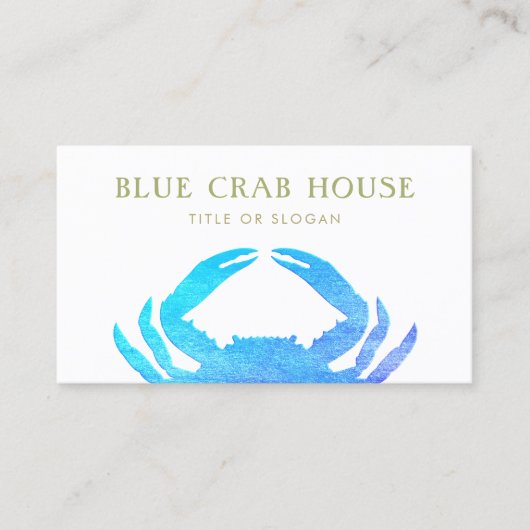 Carte De Visite Crabe bleu (Devant)