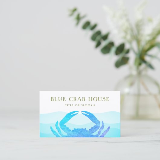 Carte De Visite Crabe bleu (Debout devant)