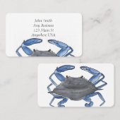 Carte De Visite Crabe bleu (Devant / Derrière)