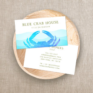 Carte De Visite Crabe bleu