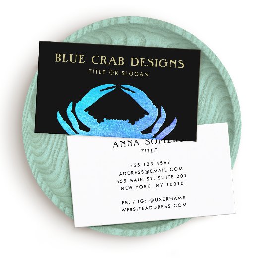 Carte De Visite Crabe bleu