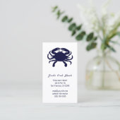 Carte De Visite Crabe bleu foncé Silhouette Restaurant de fruits d (Debout devant)