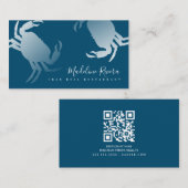 Carte De Visite Crabe de crustacés Restaurant Crawfish Diner (Devant / Derrière)