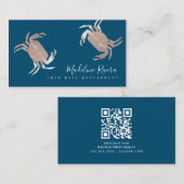 Carte De Visite Crabe de crustacés Restaurant Crawfish Diner Grung (Devant / Derrière)