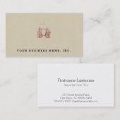 Carte De Visite Crabe vintage Illistration (Devant / Derrière)