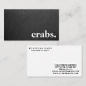 Carte De Visite Crabes de Chalkboard modernes. (Devant / Derrière)
