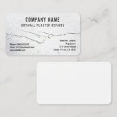 Carte De Visite Crack dans les réparations de plâtre de mur de séc (Devant / Derrière)