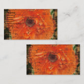 Carte De Visite Crackle de pavot (Devant / Derrière)