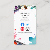 Carte De Visite Craft Shop Business Card | Paint & Art Studio (Dos)