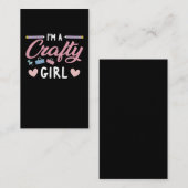 Carte De Visite Crafty Scrapbooking Girl Book Lover (Devant / Derrière)