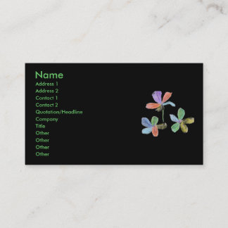 Carte De Visite Craie-comme des fleurs