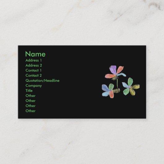 Carte De Visite Craie-comme des fleurs (Devant)