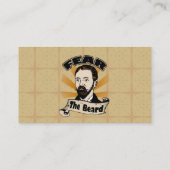 Carte De Visite Craignez la barbe, la moustache drôle (Dos)