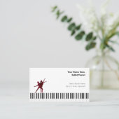 Carte De Visite Cran. Pianiste de ballet blanc Reds I PDD (Debout devant)