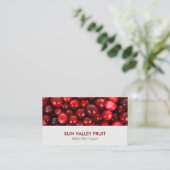 Carte De Visite Cranberries Closeup Fruit Wholesale Retail (Debout devant)