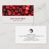 Carte De Visite Cranberries Closeup Fruit Wholesale Retail (Devant / Derrière)