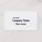 Carte De Visite Crâne (Dos)