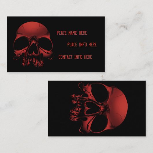 Carte De Visite Crâne (Devant / Derrière)