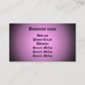 Carte De Visite Crâne à ailes gothiques éffrayant chic (Dos)