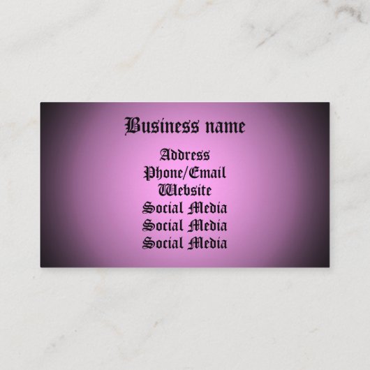 Carte De Visite Crâne à ailes gothiques éffrayant chic (Dos)