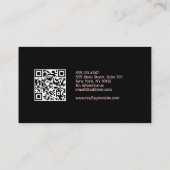 Carte De Visite Crâne artistique moderne de tatouage Code QR (Dos)