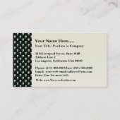 Carte De Visite Crâne blanc dangereux sur la rétro surface noire (Dos)