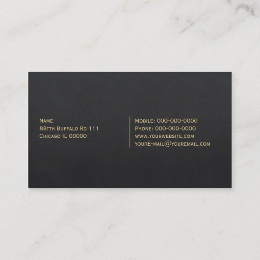 Carte De Visite Crâne de buffle (Dos)