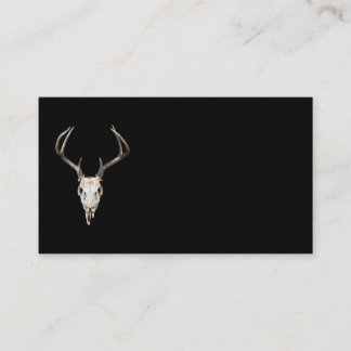 Carte De Visite Crâne de cerf en noir | pourvoyeurs | Taxidermiste