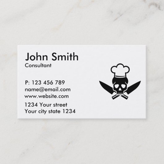 Carte De Visite Crâne de chef (Devant)