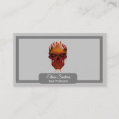 Carte De Visite Crâne de flamme (Devant)