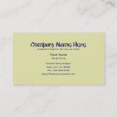 Carte De Visite crâne de haute fidélité (Dos)