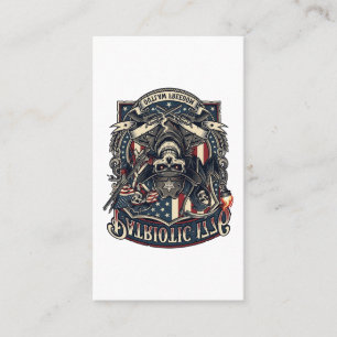 Carte De Visite Crâne de hors-la-loi patriotique Sheriff Patriote