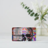 Carte De Visite Crâne de sucre de fleur (Debout devant)