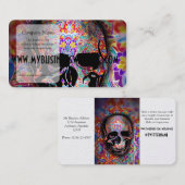 Carte De Visite Crâne de sucre de fleur (Devant / Derrière)