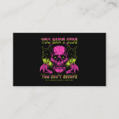 Carte De Visite Crâne effrayant et chien (Devant)