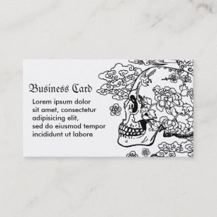 Carte De Visite Crâne en fleur