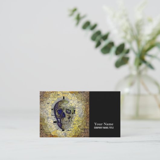 Carte De Visite Crâne en verre gothique Abstrait (Debout devant)