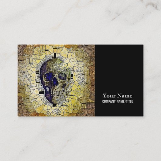 Carte De Visite Crâne en verre gothique Abstrait (Devant)