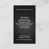 Carte De Visite Crâne et clé élégants de métal ouvré (Dos)