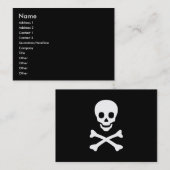 Carte De Visite Crâne et os croisés (Devant / Derrière)