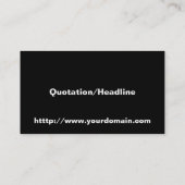 Carte De Visite Crâne et os croisés (Dos)